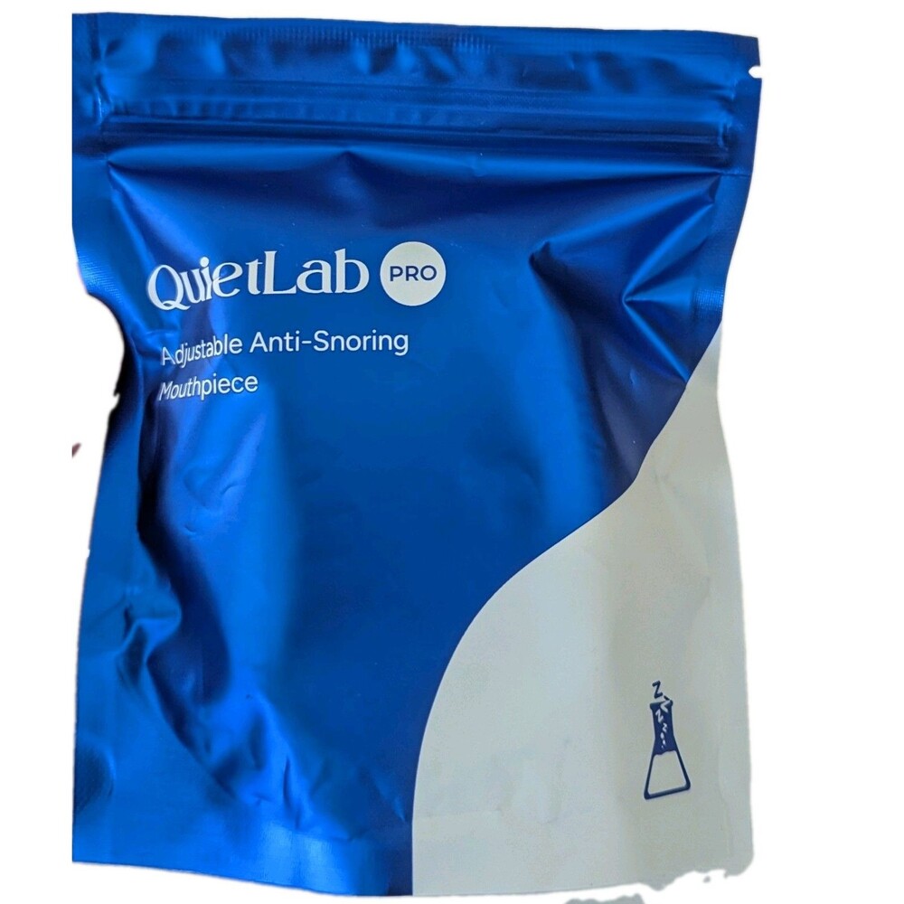 QuietLab Pro Adjustable Anti-Snoring Mouthpiece Blue/White NIP